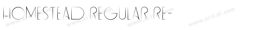 Homestead Regular Re字体转换